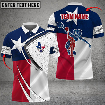 BlueJoses Bowling Texas Style Customized Name, Team Name 3D Shirt