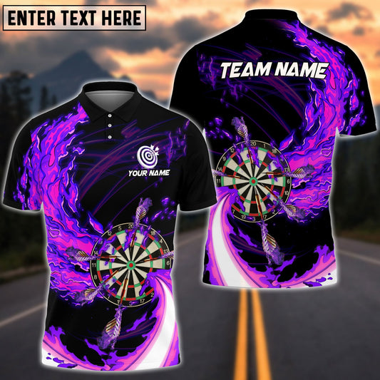 BlueJose Breath Of Fire Darts Personalized Name, Team Name Polo Shirt (4 Colors)