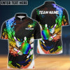 BlueJose Personalized Name Water Fire Rainbow Bowling And Pins 3D Shirt