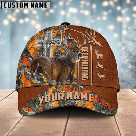 BlueJose Hunting Deer Under God Personalized Name Cap