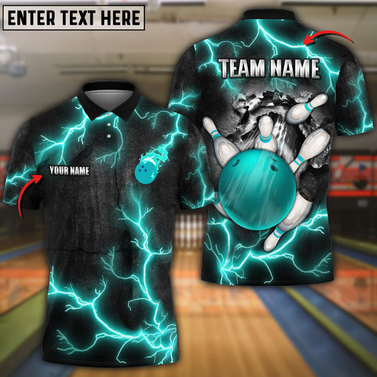 BlueJose Bowling And Pins The Power Of The God Of Thunder Customized Name 3D Shirt (4 Colors)