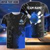 BlueJose Personalized Name Paint Fire Bowling And Pins Multicolor 3D Shirt
