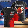 BlueJose Personalized Name Paint Fire Bowling And Pins Multicolor 3D Shirt