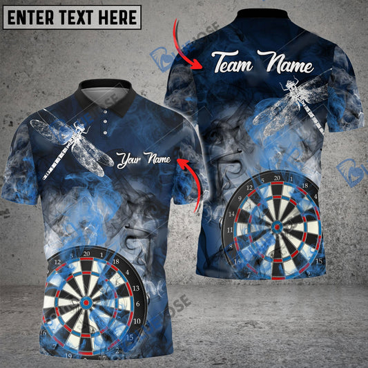 BlueJose Darts Smoke Dragonfly Personalized Name, Team Name 3D Shirt (4 Colors)