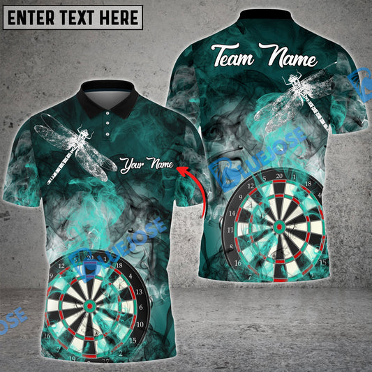 BlueJose Darts Smoke Dragonfly Personalized Name, Team Name 3D Shirt (4 Colors)