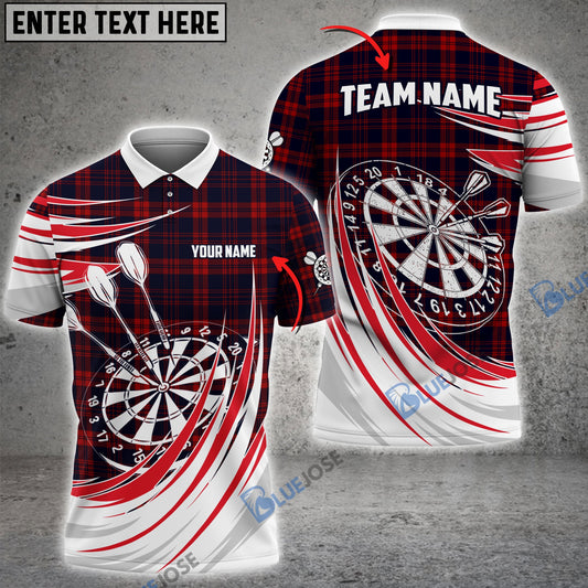 BlueJose Darts Plaid Color Personalized Name, Team Name Shirt (4 Colors)