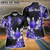 BlueJose Bowling And Pins Ice Breath Pattern Customized Name 3D Shirt for Scott Michielli