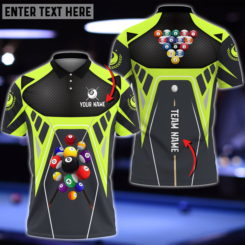 BlueJose Billiards Strategy Masters Personalized Name &amp; Team Name Polo Shirt (6 Colors)