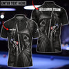 BlueJose Billiards Skull Conqueror Personalized Name 3D Shirt