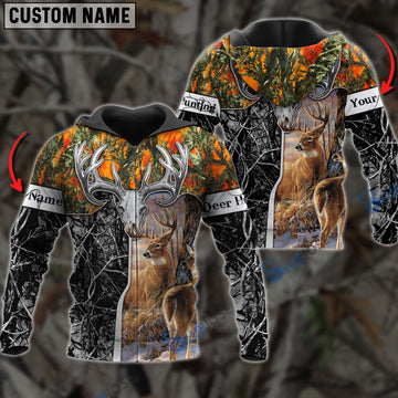 BlueJose Beautiful Deer Hunting Camo Personalized 3D Hoodie For Hunting Lover