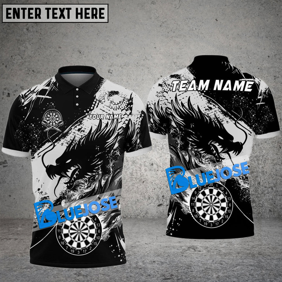 BlueJose Darts Legend Of The Dragon God Personalized Name, Team Name Shirt (6 Colors)