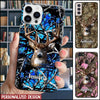 BlueJose Deer Hunting Camo Pattern Personalized Name Multicolor Phone Case (6 colors)