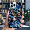 BlueJose Deer Hunting Camo Pattern Personalized Name Multicolor Phone Case (6 colors)