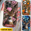 BlueJose Deer Hunting Personalized Name Multicolor Phone Case (6 colors)