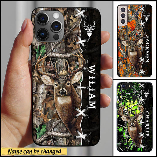 BlueJose Deer Hunting 2 Personalized Name Multicolor Phone Case (6 colors)