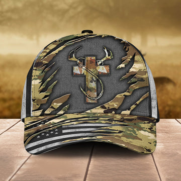 BlueJose Jesus Hunting Fishing Camo Classic Cap