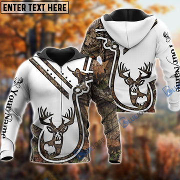 BlueJose Duck Deer Hunting And Fishing Custom Name 3D Hoodie