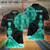 BlueJoses Bowling And Pins Aztec Sun Customized Name 3D Shirt ( 6 Colors)