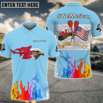 BlueJose Darts WelMerican Personalized Name Shirt