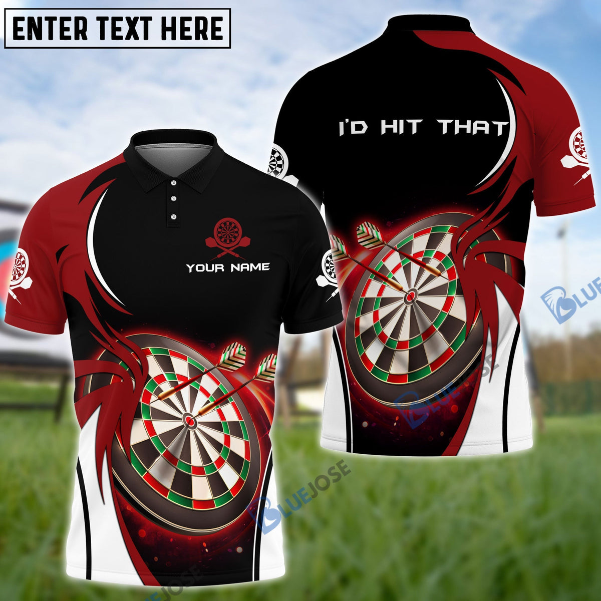 BlueJose I'D Hit That Darts Personalized Name Shirt