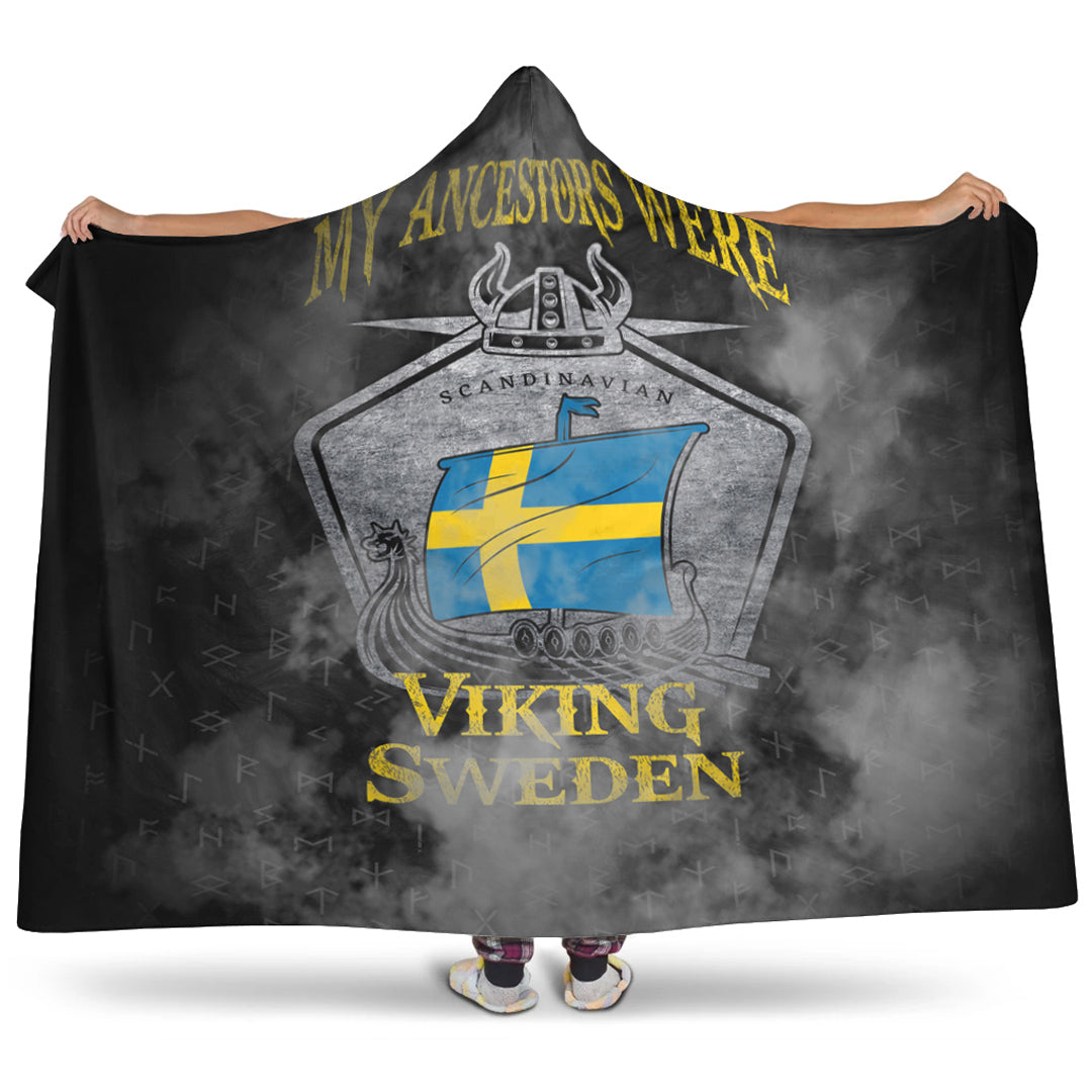 VikingStyle Hooded Blanket - Viking Sweden Drakka Scandinavian Hooded Blanket A31