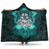 VikingStyle Hooded Blanket -Viking Odin Turquoise Hooded Blanket A95