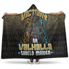 VikingStyle Hooded Blanket -Victory Or Valhalla Shield Maiden Female Viking Hooded Blanket A7