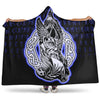 VikingStyle Hooded Blanket -Odin Raven Viking Set Blue Hooded Blanket A95