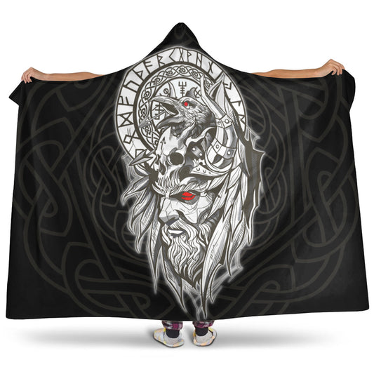 VikingStyle Hooded Blanket -Viking Odin Set Hooded Blanket A95
