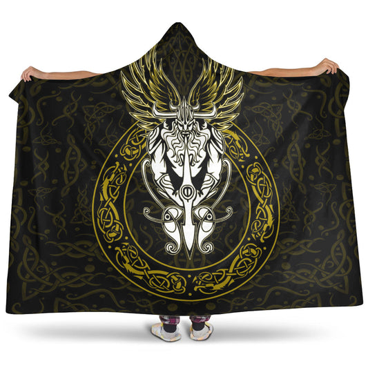 VikingStyle Hooded Blanket -OdinWing Viking Gold Hooded Blanket A95