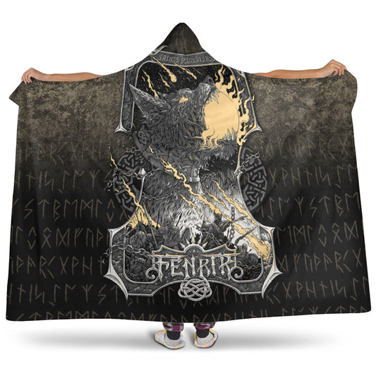 VikingStyle Hooded Blanket -Viking Fenrir Hooded Blanket A7