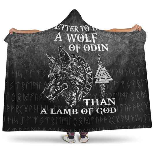 VikingStyle Hooded Blanket - Wolf-Of-Odin Hooded Blanket A7