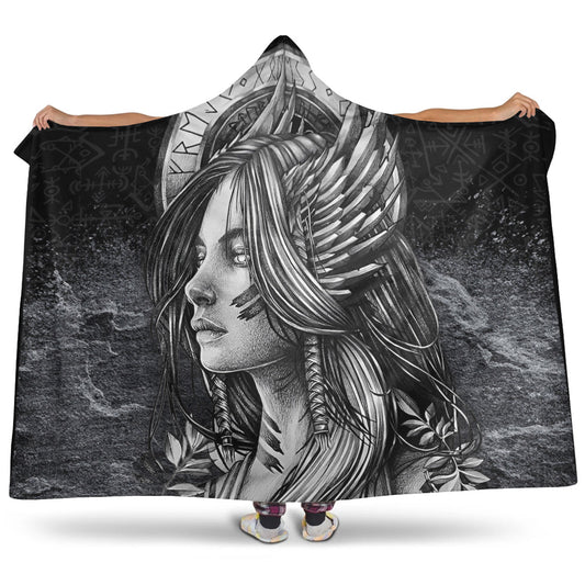 VikingStyle Hooded Blanket - Valkyries Sad Viking Hooded Blanket A95