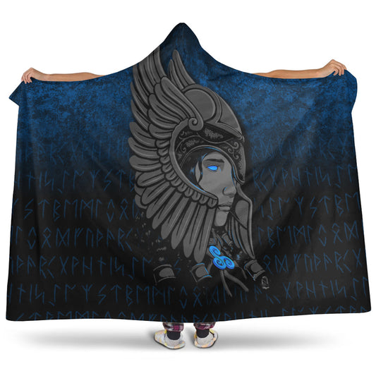 VikingStyle Hooded Blanket -Valkyrie Queen Sigrun Viking Warrior Hooded Blanket A7