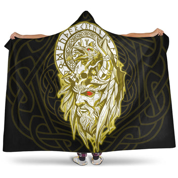 VikingStyle Hooded Blanket -Viking Odin Set Gold Hooded Blanket A95