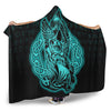 VikingStyle Hooded Blanket -Odin Raven Viking Set Turquoise Hooded Blanket A95