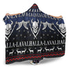 VikingStyle Hooded Blanket - Ugly Christmas Viking Fa La La La La Valhalla La Hooded Blanket A7