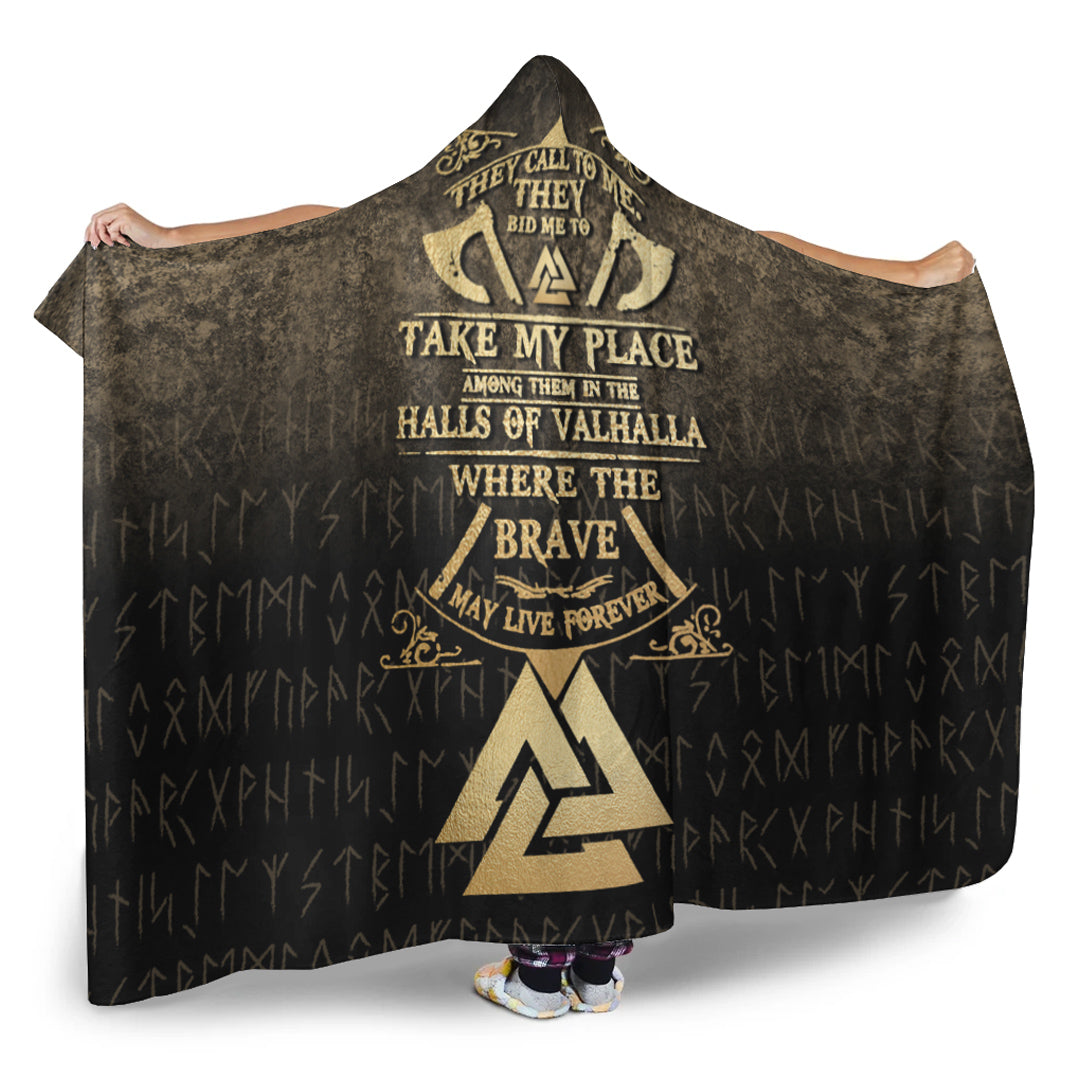 VikingStyle Hooded Blanket - Vikings Hall of Valhalla Hooded Blanket A7