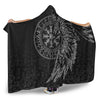 VikingStyle Hooded Blanket -Raven and Helm of Awe Hooded Blanket A94