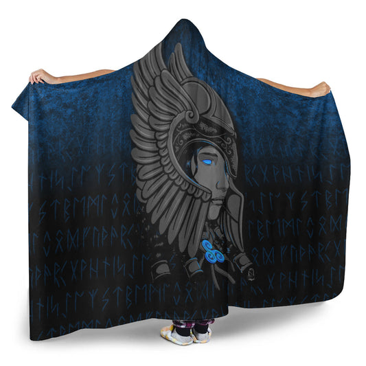 VikingStyle Hooded Blanket -Valkyrie Queen Sigrun Viking Warrior Hooded Blanket A7