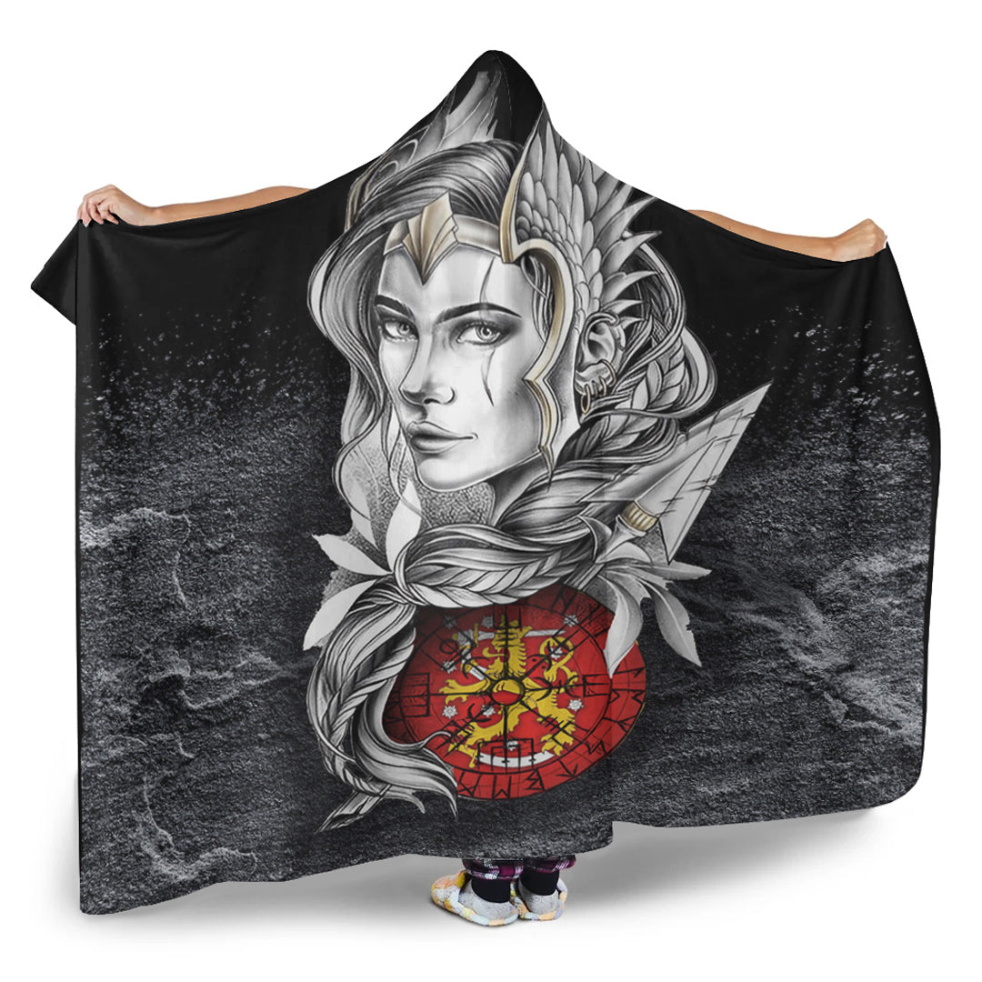 VikingStyle Hooded Blanket - Valkyries Finland Viking Country Hooded Blanket A95