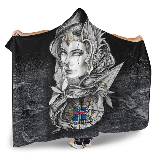 VikingStyle Hooded Blanket - Valkyries Iceland Viking Country Hooded Blanket A95