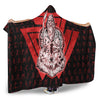 VikingStyle Hooded Blanket -Viking Odin Wolf Red Hooded Blanket A95
