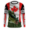 Bluejose Largemouth Bass Fishing 3D Canada Flag Patriot Custom Name All Over Print Shirts - Personalized Fishing Gift For Men And Women