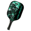 BlueJose Green Flame Skull Customized Name Pickleball Paddle