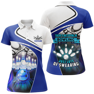 BlueJoses Funny Bowling There Is No Crying In Bowling Just Lots Of Swearing Personalized All Over Printed Shirt For Women