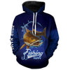 BlueJose Customized Name Fishing Makes Me Happy Redfish 3D Shirts