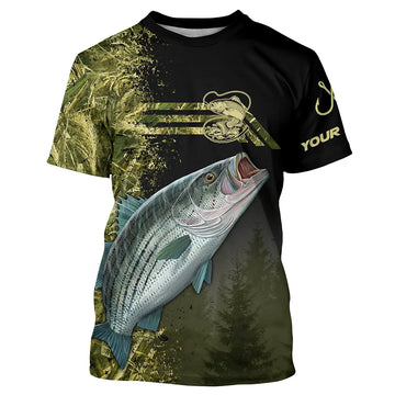 BlueJose Custom Striped Bass Fishing Camouflage Shirt
