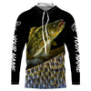 Bluejose Custom Walleye Fishing Jerseys, Personalized Walleye Fishing Scales Fishing Long Sleeve Shirts