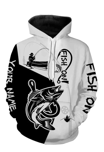 BlueJose Walleye Fish On Custome Name 3D Hoodie